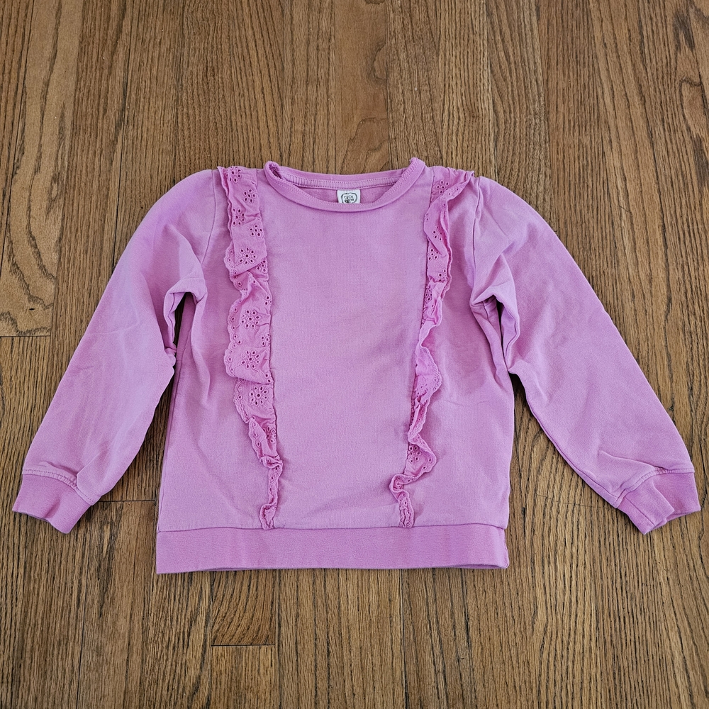 Cool Club Pink Sweatshirt with Ruffle Details Girls Size 7 EU 122